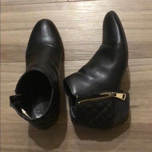 Black patent ankle booties - size 8, gently worn!